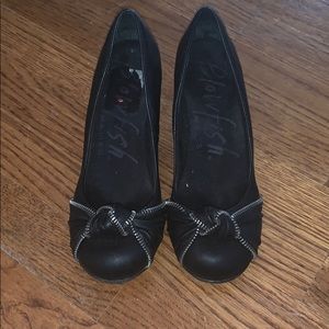 Blowfish wedge Black shoe Size 7